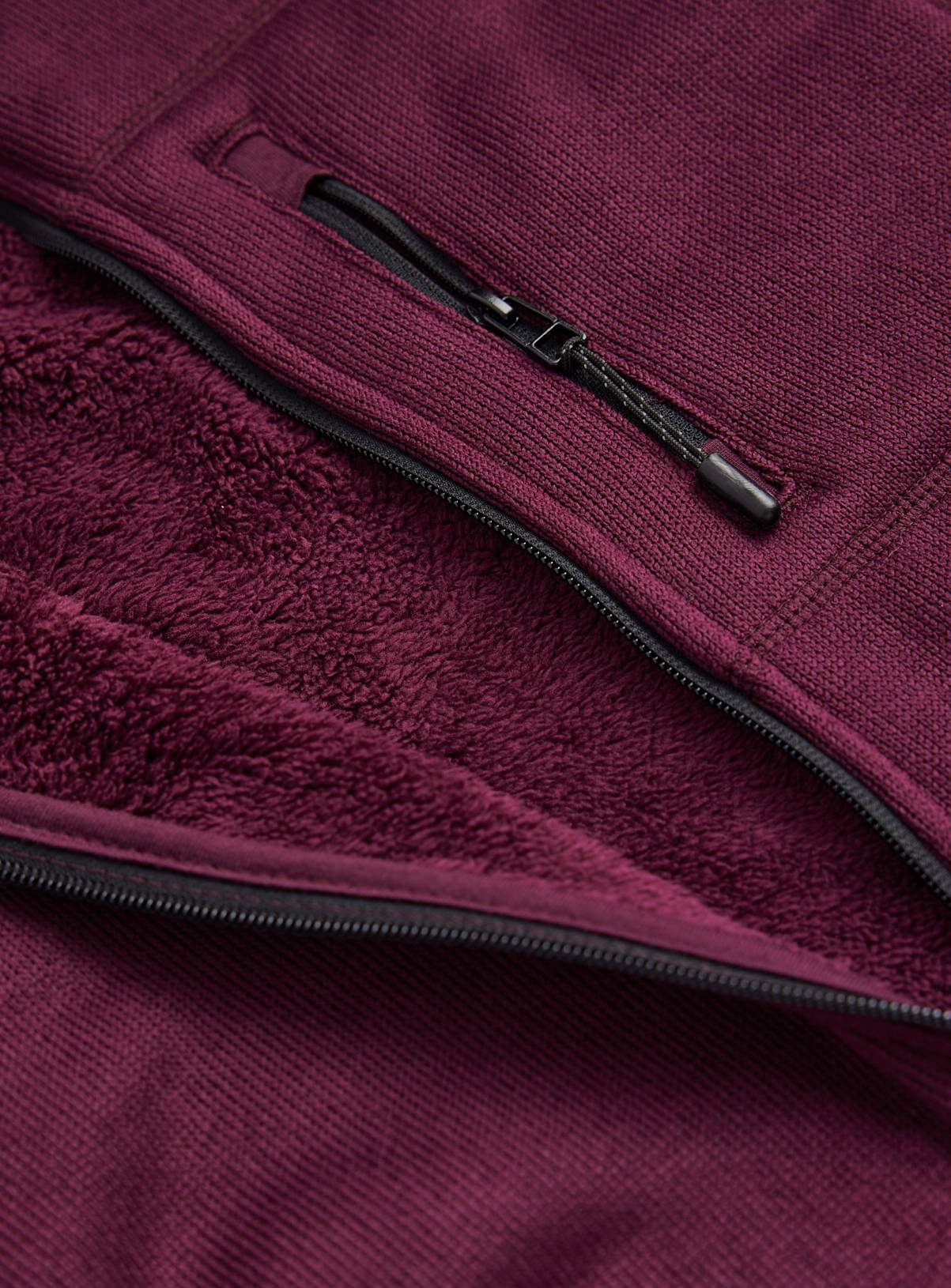 Dark Red Borg Fleece Jacket XXXL - Image 4